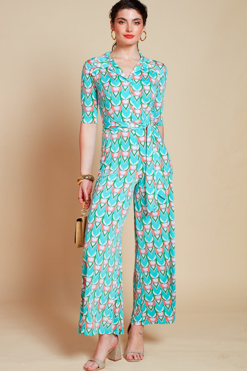 Phoenix Jumpsuit - Blue Fawcett Print